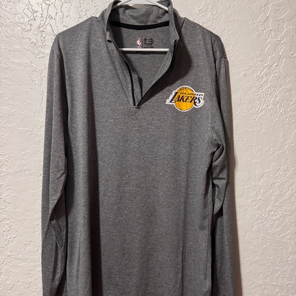 NBA Ultra Game Los Angeles Lakers Quarter Zip Long Sleeve Performance Shirt - Picture 1 of 5